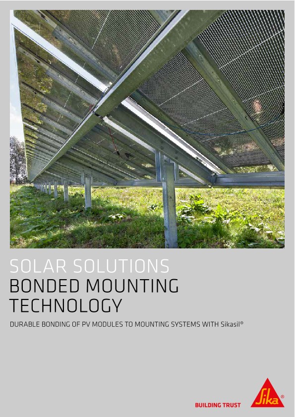 太阳能解决方案 - 粘合安装技术