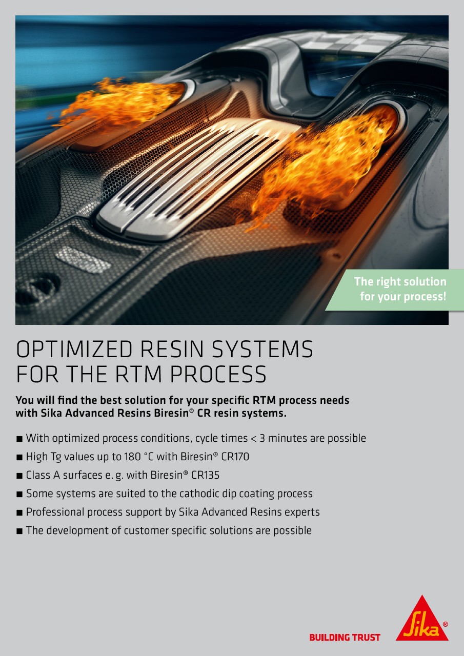 RTM工艺的树脂系统优化