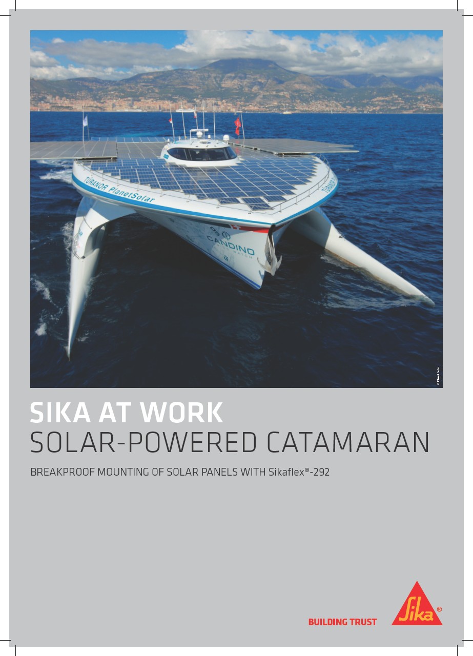 锡卡在工作 - 太阳能推动的双体船