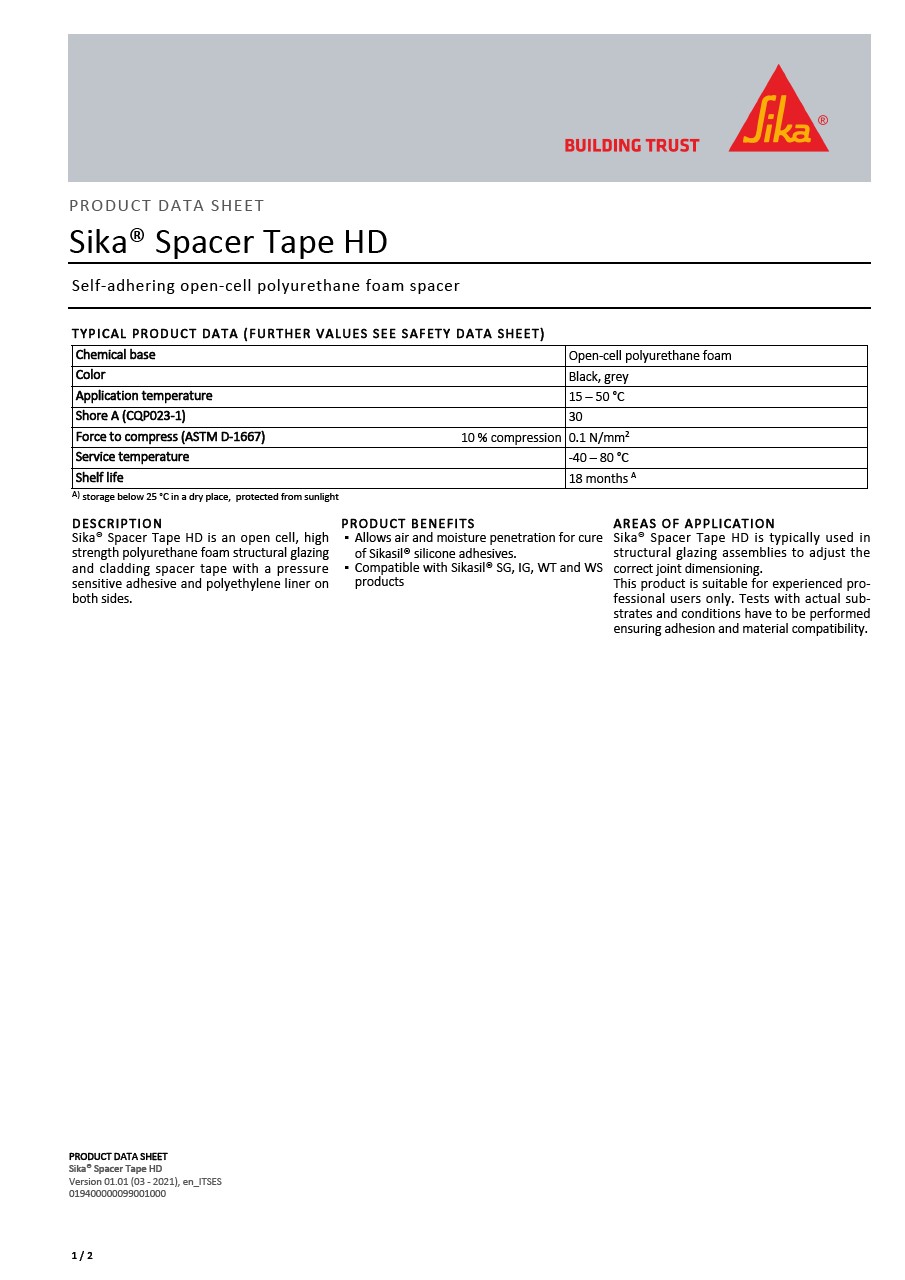 Sika®Pacer胶带HD